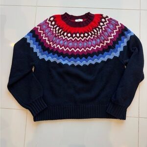 Women’s JOIE, Navy blue, Wool Fair Isle Sweater